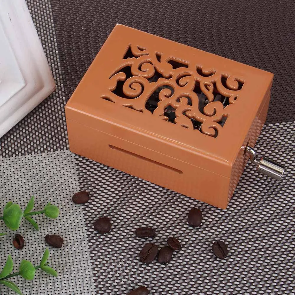 15 тон DIY ручной резной Музыкальная Коробка бумажная лента Кривошип движение музыки механические коробки с дырокол 30 шт. бумажные ленты
