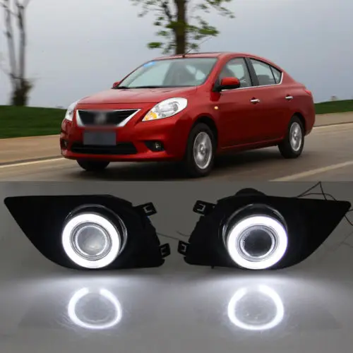 

Super COB Fog Light Angel Eye Bumper Projector for Nissan Versa Sunny Sedan