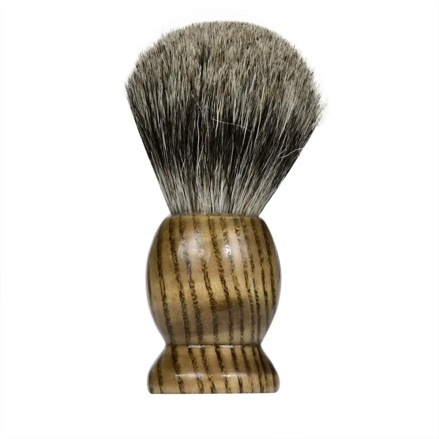 NEW Men Shaving Shave Brush Pure Badger Hair Wood Handle Best Shave Barber Top Quality brown