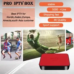 Pro IP tv 5000 Live + tv онлайн Android tv Box Amlogic S905X четырехъядерный BT 4,0 2,4G Wifi телеприставка Северный, скандинавский Norway IP tv