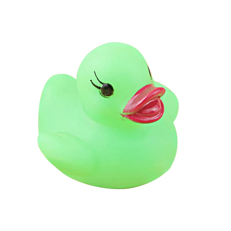 6Pcs/Set Cute LED Flashing Light Floating Duck Bath Tub Shower Rubber Toys for Kids Funny Summer Swimming Pool Game Accessories