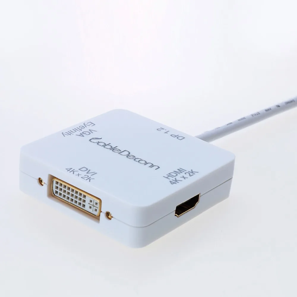 Док станция Thunderbolt 2 mini display port для vga hdmi 4K dvi 3 в 1 многопортовый адаптер кабель