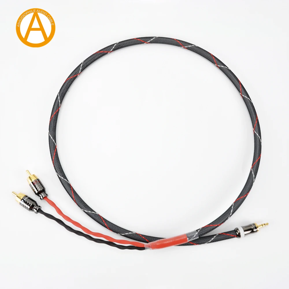 ANAUDIOPHILE 3 5mm Jack To RCA Interconnect Cable PC Laptop Audio Music Player Mobile Phone 3 5mm Headphone Jack To RCA Cable