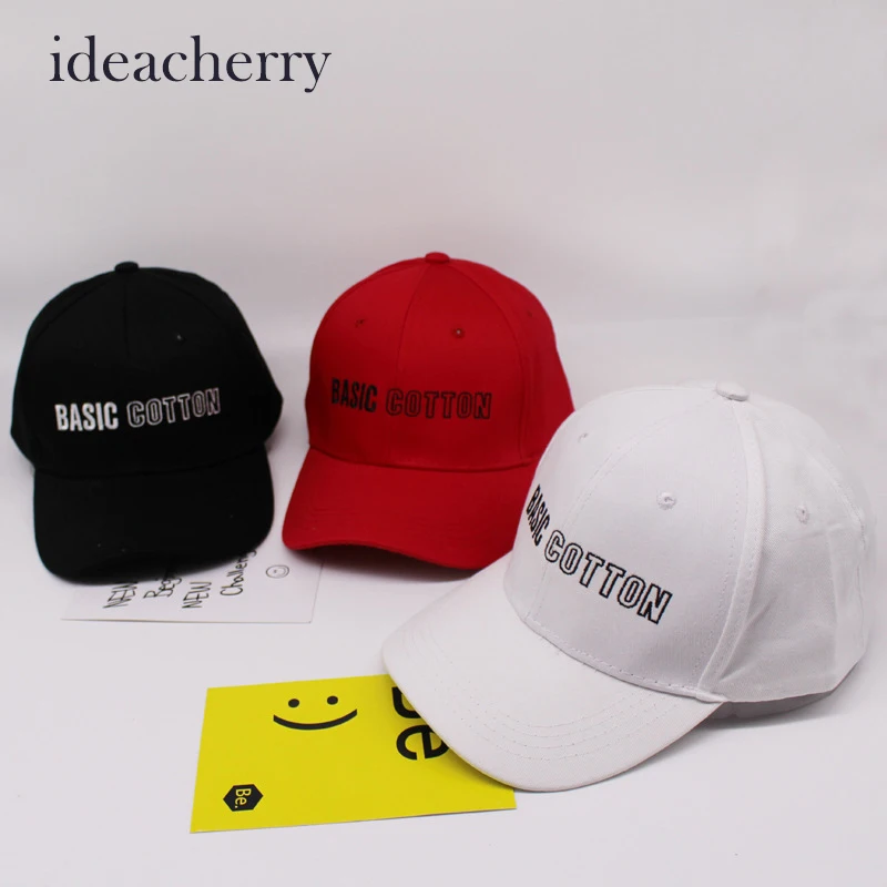 IdeaCherry Мода Весна Лето Бейсболки Письмо Вышивка Бент Полями Шапки Casquette Мужчины