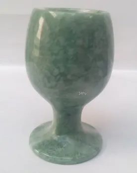 

China's old natural jade statues of manual sculpture of High foot cup