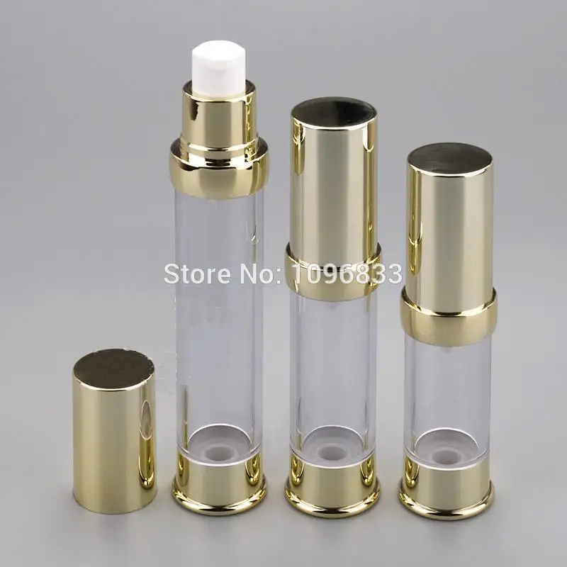 Download 30ML Gold Airless Lotion Bottle, Cosmetic Airless Pump Bottle, Essence Serum Packaging Bottle ...