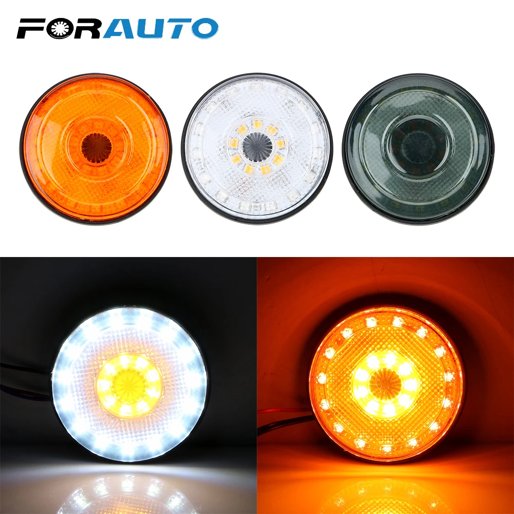 

FORAUTO Motorbike LED Tail Light 15 LED 1 Pcs LED Reflectors Motorcycle Brake Signal Lights For Truck Side ATV Warning Lamp