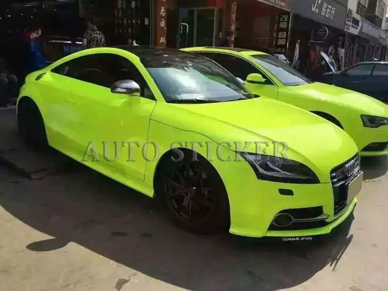 Fluorescent yellow ultra glossy vinyl car vinyl wraps 44