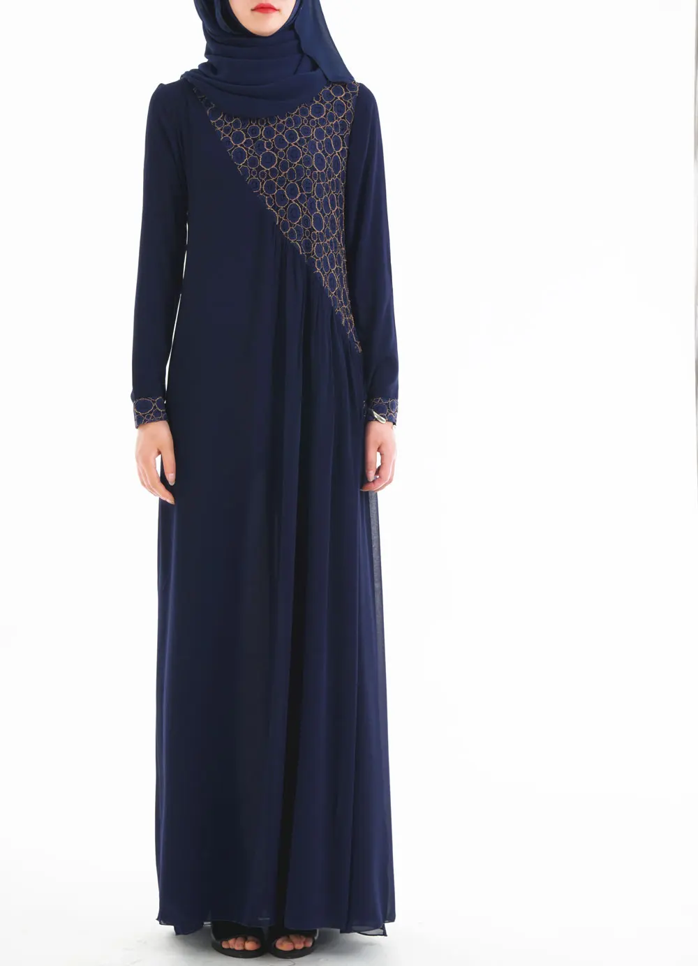 Модное мусульманское кружевное платье Abaya мусульманская одежда для женщин Jilbab