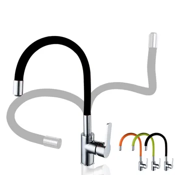 

Chrome Solid Brass Clourful Kitchen Faucet 360 Rotating Kitchen Faucet Deck Mounted Kitchen Mixer Sink Tap