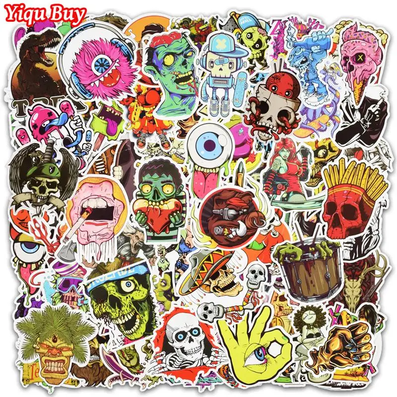 100 Pcs Mixed DIY Car Stickers Decal laptop luggage Skateboard Decal Sticker New