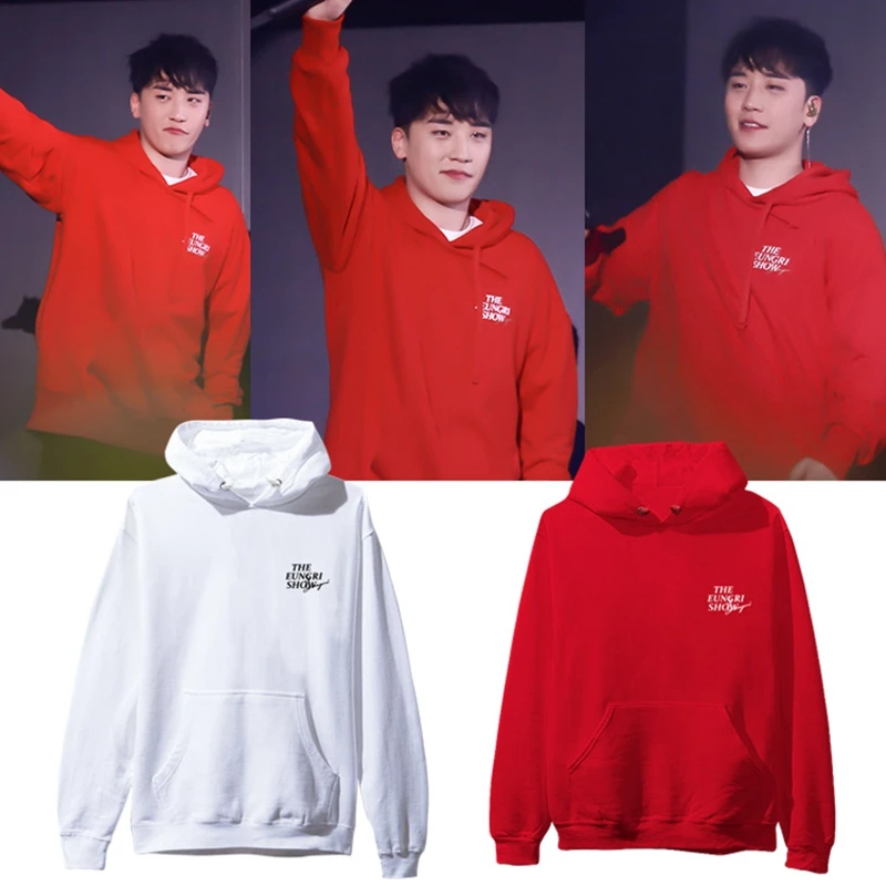 

KPOP BIGBANG concert album men hoodies sweatshirt printed pullover spring/Autumn long sleeve loose cap top