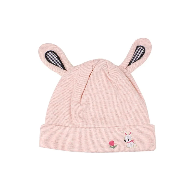 Cotton Newborn Baby Hat With Ears Cartoon Rabbit Soft Baby Beanie Boys Girls Tire Cap Solid Comfortable Newborn Beanie Hat 2018 (10)