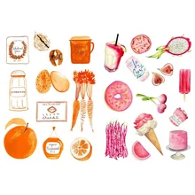 1 шт. оранжевые розовые овощные корейские наклейки для украшения стола Органайзер школьные принадлежности офисные аксессуары