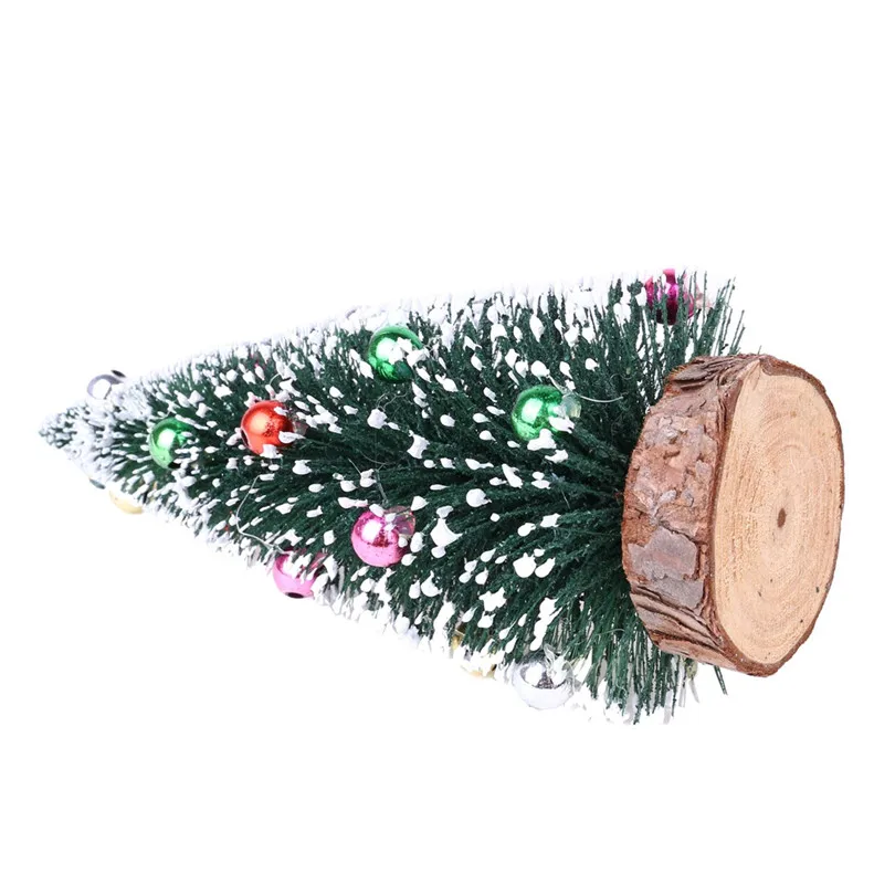 Christmas Tree Mini Pine Tree Christmas Decorations For Home Wood Xmas Gift New Year Decoration Table DIY Navidad 20OR2905