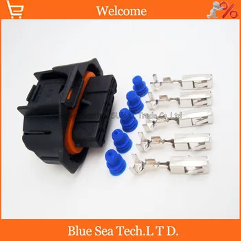 

5 Pin 3.5mm female Auto senser plug,diesel common rail injector/intake pressure plug,Auto waterproof plug for Bosch connector