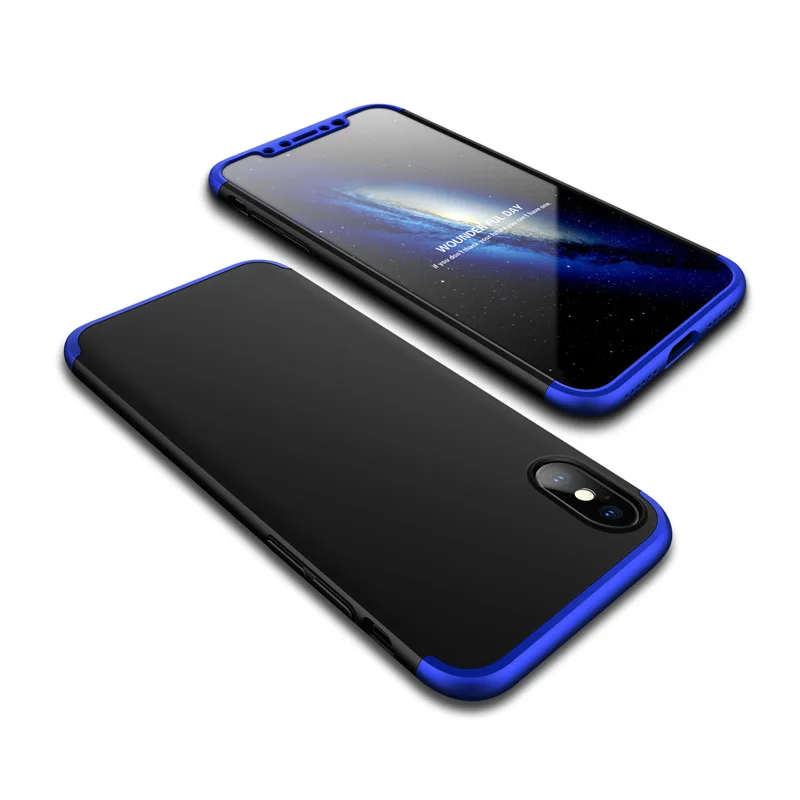 Case for iPhone X 10 XS XR XSMax Case 360 Degree Full Protection Hard PC 3 in 1 Matte Cover for iPhone5 6S 7 8 Plus Fundas Coque (12)