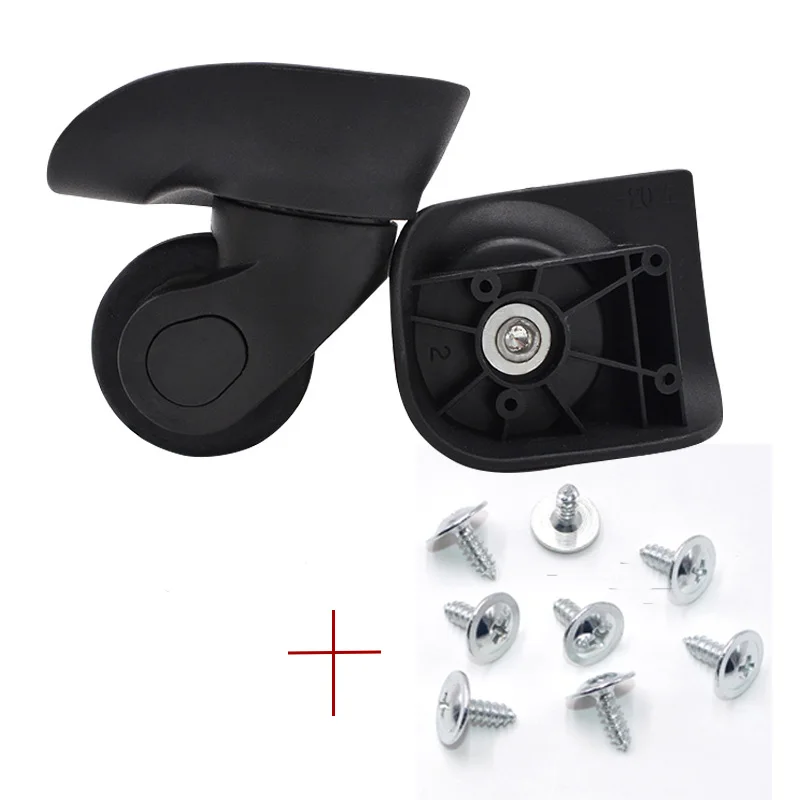 2 Ruote Girevoli Per Valigia Sostituzione – Diametro 41mm, Dimensioni 33x81mm, Materiale PVC E Metallo. Ricambio Per Trolley, Borse Da Viaggio, Rotazione A 360°, Facili Da Montare. Kit A20, Colore Nero. - 4