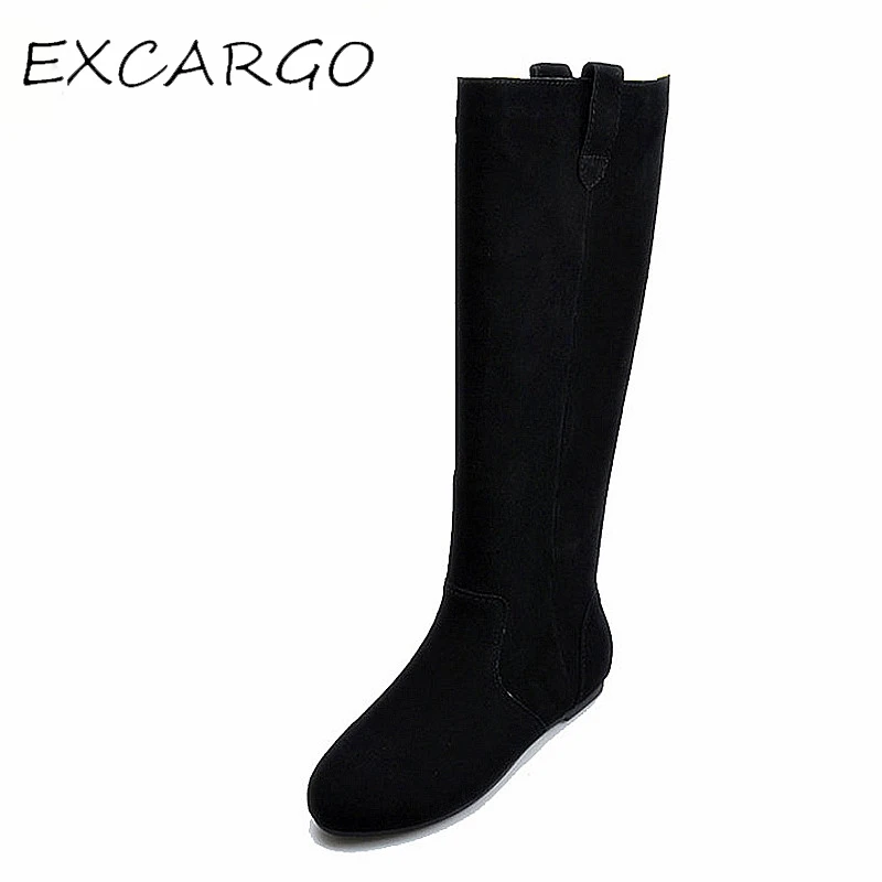 flat knee high boots plus size
