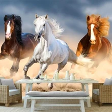 Обои на 3d фоне стены Современный минималистичный животный Масляная картина с лошадью модные обои настенные украшения