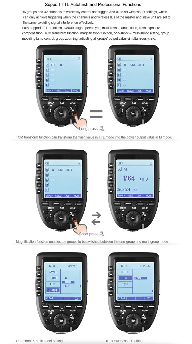 Godox XPro-S удаленный Trigger Transmitter+ X1R-S приемник HSS ttl 2,4G для sony флэш-F42AM HVL-45RM HVL-F60M F43M F32M F58AM