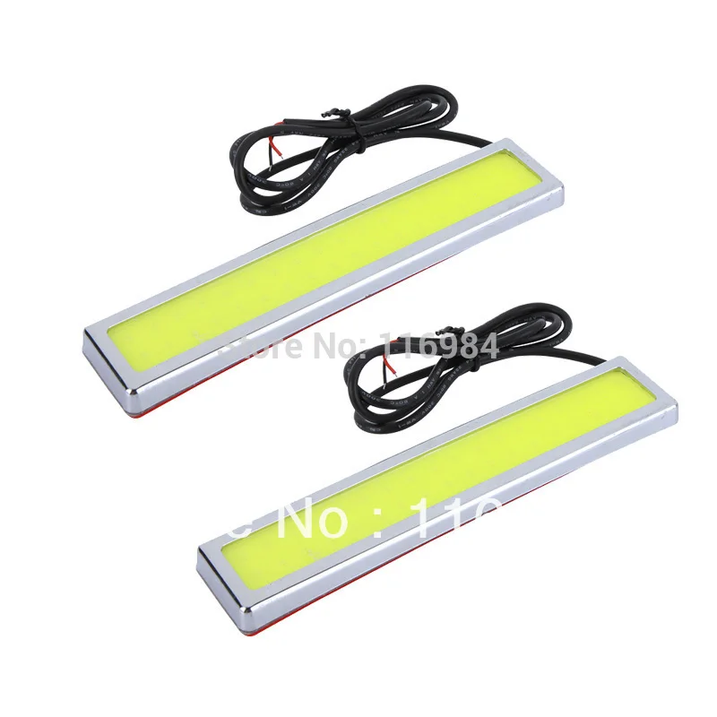 

2PCS x silver Frame 17cm COB Bulb Car LED Daytime Running Light DRL Fog Driving Lamp