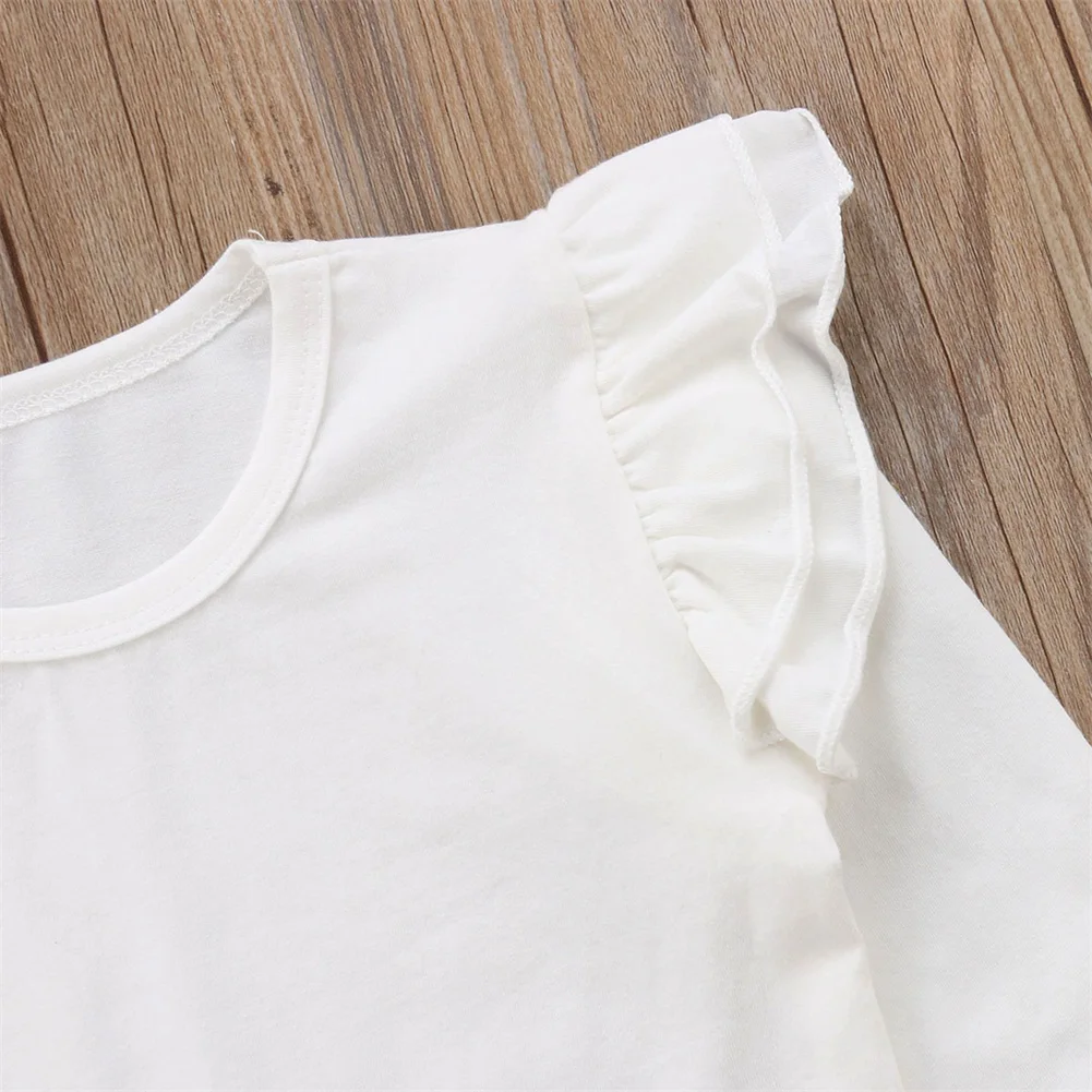 Детская футболка для маленьких мальчиков и девочек, топы, пуловер, одежда, блузка, хлопковая футболка с длинными рукавами, размер 1-5 лет