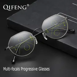 QIFENG мульти-фокус прогрессивные очки для чтения женщин мужчин дальнозоркостью очки с диоптриями женский мужской + 1,0 + 1,5 + 2,0 + 3,0 + 2,5 QF218