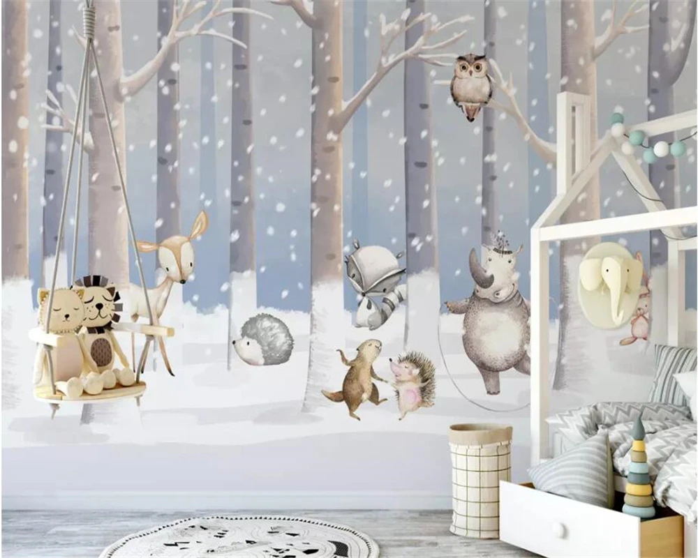 Snow scene wallpaper deals