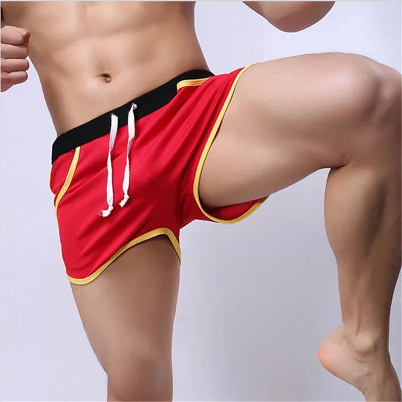 Summer Mens Brand New Sport Running Shorts Man Shorts Gym Pocket Straps Bodybuilding Male Fitness Beach Shorts 6 Colors Optional