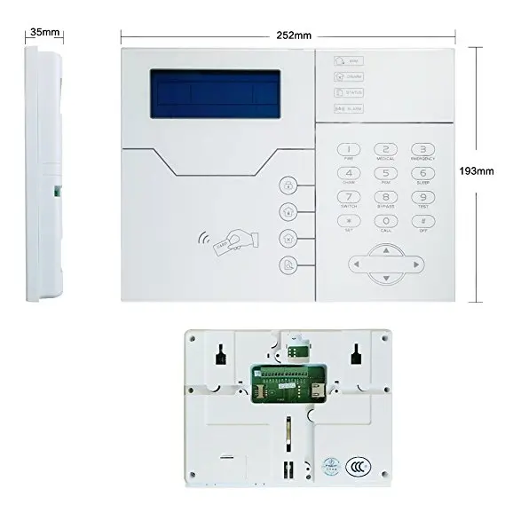 English or French Voice option TCP IP Alarm GSM Alarm System For Home Security With Solar Powered Strobe Flash Siren Alarm