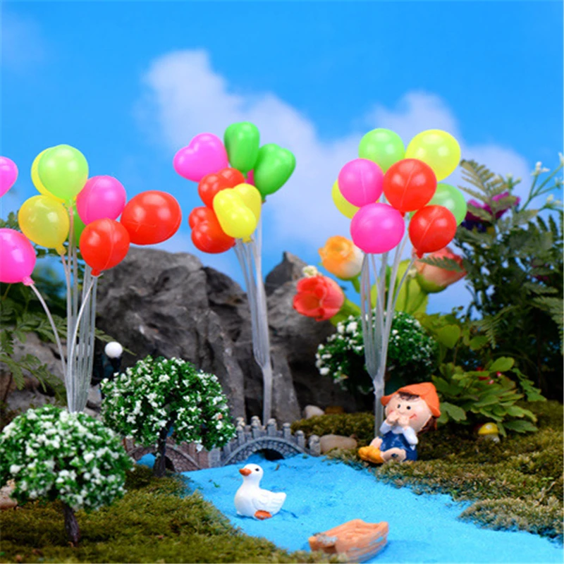 1 Bouquet Balloons Figurine Fairy Garden Miniatures Garden Decoration