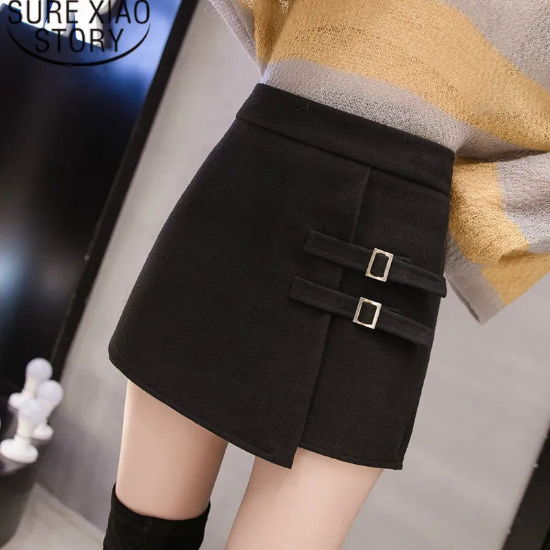 

faldas mujer moda 2018mini skirt winter skirt skirts womens shirts Sequined A-Line Solid Formal Above Knee Mini Empire 1917 50