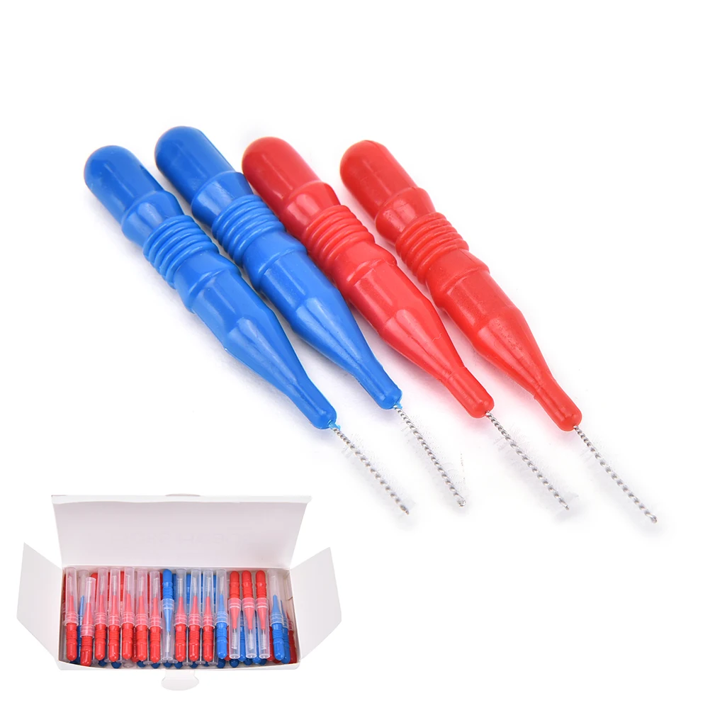 

50PCS/lot Oral Hygiene Dental Toothpick Tooth Pick Brush Teeth Cleaning Tooth Flossing Head Soft Plastic Interdental Brush