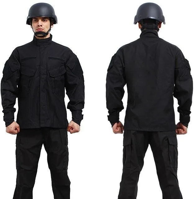 Тактический Черный Мультикам Военная Униформа боевой костюм для охоты кемпинга CS с курткой Брюки