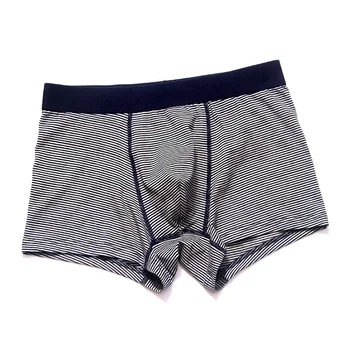 

(3pices/bag) Young men nice underpants pure cotton drawers men 2018 plus size L-4XL super soft striped panty