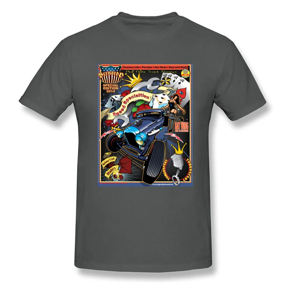 Design Rockabilly HotRod Crewneck T Shirts Summer Autumn Tops Tees Short Sleeve for Men Faddish Cotton Birthday T-Shirt Rockabilly HotRod carbon