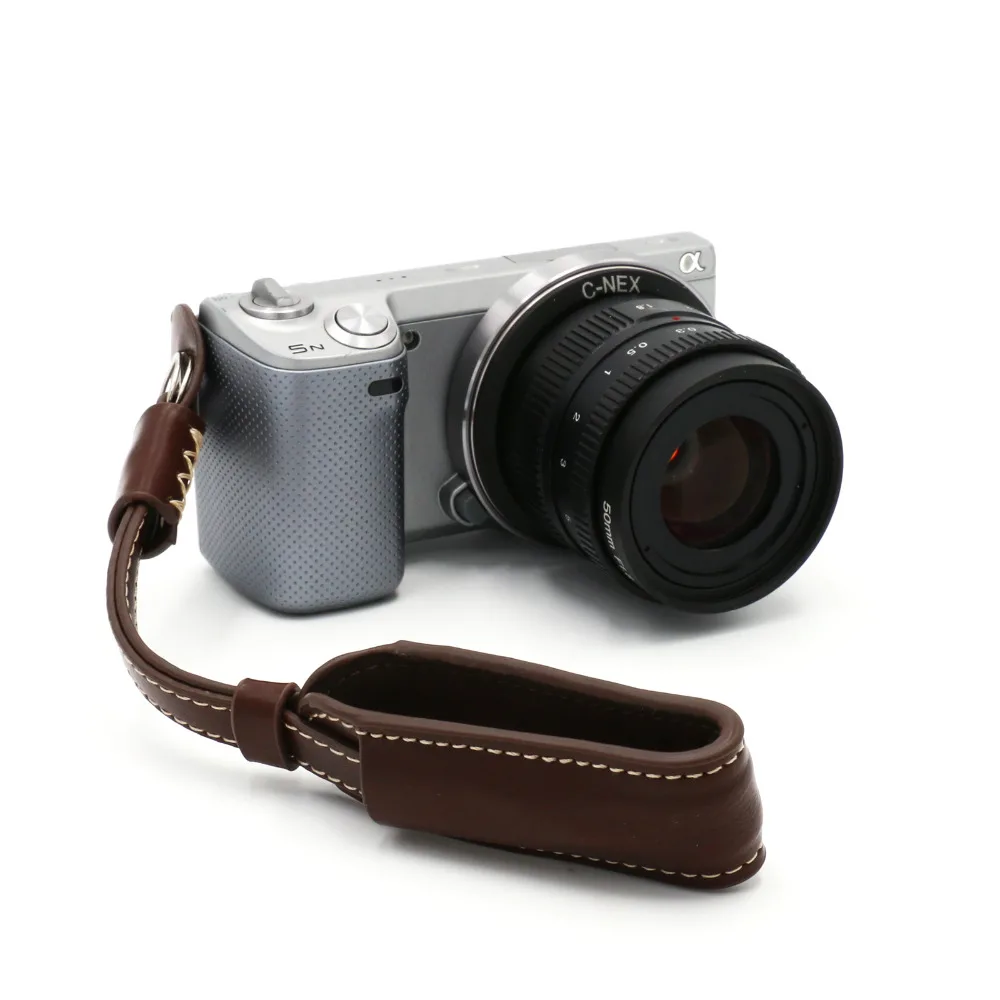 Brown NEW Camera Leather Wrist Hand Strap Grip for Sony A5000 A5100