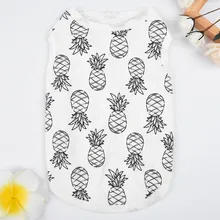 ПЭТ жилет удобные модные ботинки с принтом в виде ананаса Творческий узор рубашка с рисунком собачки и котика тонкий Костюмы, комплект верхней одежды, аксессуары для домашних животных, кошек