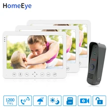 HomeEye 7inch Video Door Phone Video Intercom Doorbell 1200TVL Waterproof Support Video Record Unlock Door 1 to 3 Access System HomeEye 7inch Video Door Phone Video Intercom Doorbell 1200TVL Waterproof Support Video Record Unlock Door 1 to 3 Access System