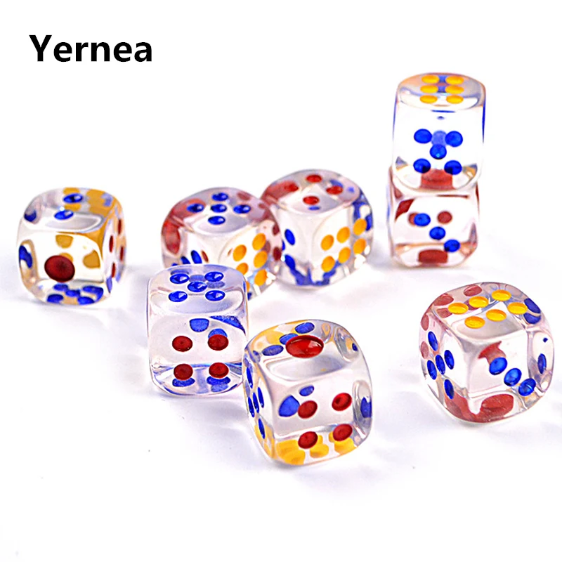 

5pcs / Lot 20mm Large Size Crystal Dice Six Faces Rounded Dice Bar Nightclub KTV Dedicated Acrylic Transparent Dice Yernea
