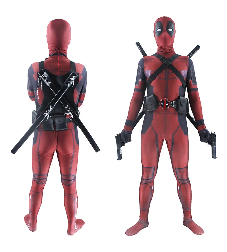 

Avengers Deadpool Super Hero for Male Female Kids Classic Halloween Superhero Cosplay Costume Fetish Unisex Zentai Suits
