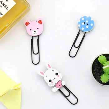 

8pcs/lot Cartoon Image Bookmarks for Books Paper Clip School Office DIY Carft Kids Gift