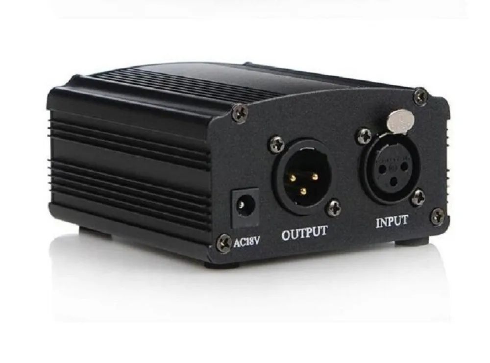 New 48V DC Phantom Power Supply For Condensor Vocal Studio Recording