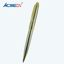 ACMECN унисекс классическая металлическая шариковая ручка покрытие серебро золото металл латунь твист Выдвижная шариковая ручка 24 г гладкие ручки для письма