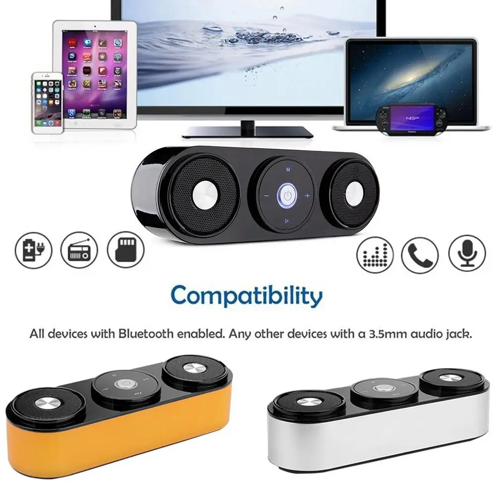 Wireless Sports Bluetooth Speaker Deep Bass Subwoofer Gift Phone Card Insert Outdoor Car Mini Stereo | Электроника