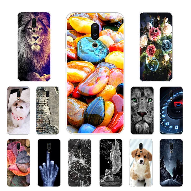 Soft TPU for Meizu 16X Covers Clear Silicone 6.0 inch Slim Dog Cat Pattern Phone Cases M872Q Coque |