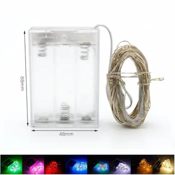 

2M 5M Copper Wire LED String lights Holiday LED Strip lighting For Fairy Christmas Tree Wedding Party Decoration Lamp