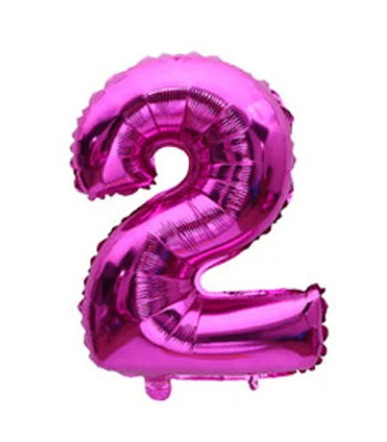 Новинка, воздушные шары из фольги в форме цифр высотой в 32 дюйма голубого, розового и красного цветов, воздушные шары в форме цифр, аксессуары для мероприятий и Дня рождения, свадебные украшения, воздушные шары - Цвет: Rose red 2