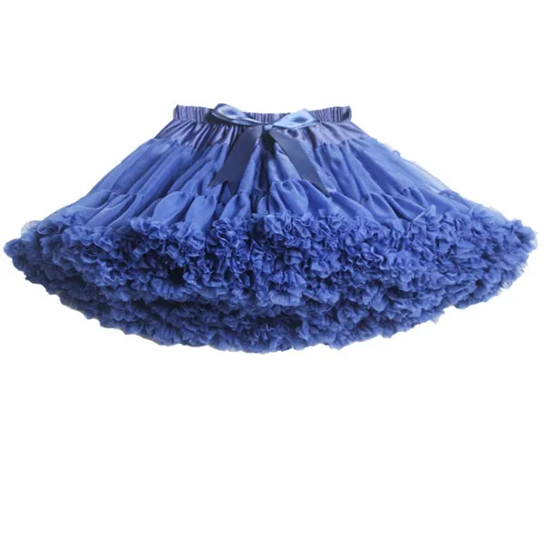 Юбки американки из красивого воздушного шифона для девочек 2-10 лет юбки для маленьких девочек детские юбки-пачки фатиновая юбка принцессы для танцев - Цвет: Navy blue